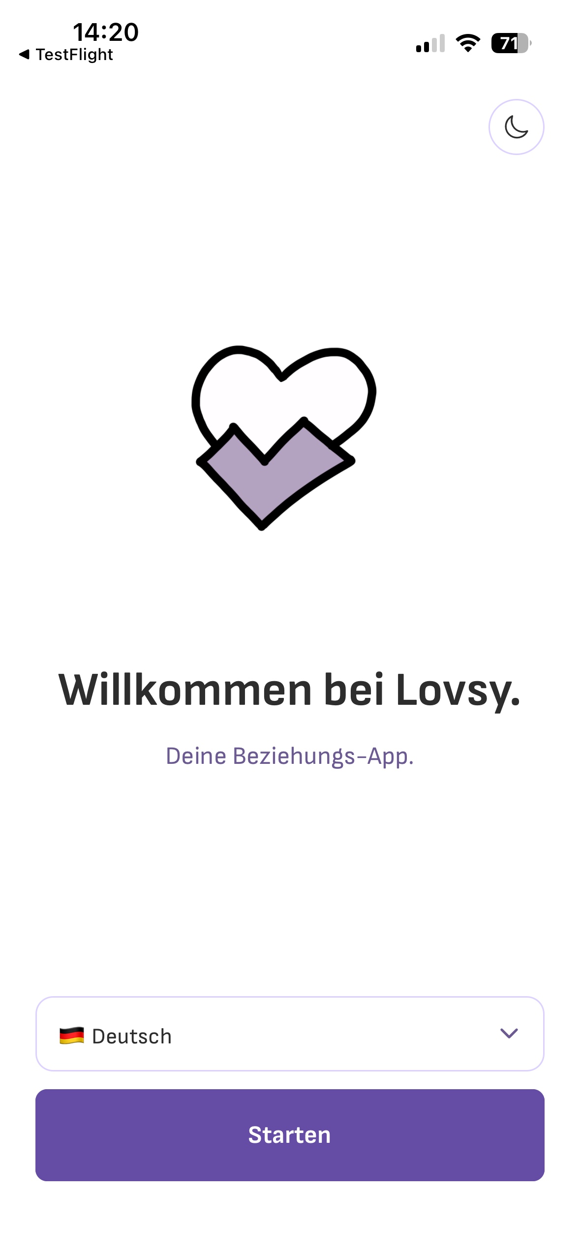 Lovsy App Onboarding